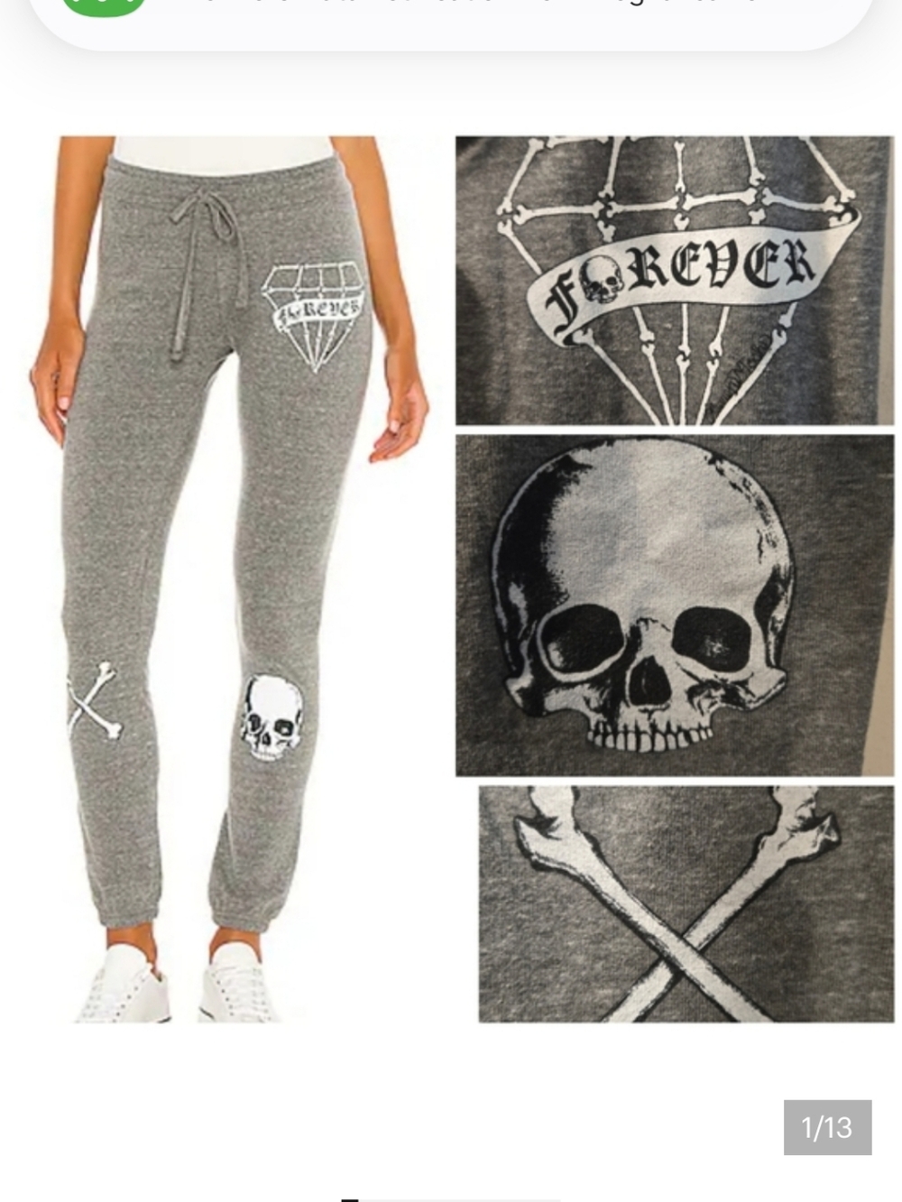 Lauren Moshi Bone Diamond joggers